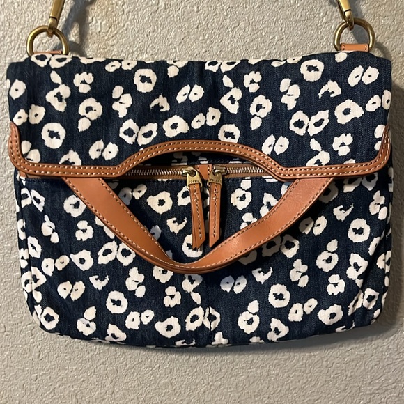 Fossil leopard print Erin Crossbody purse/bag/tote - Picture 2 of 8